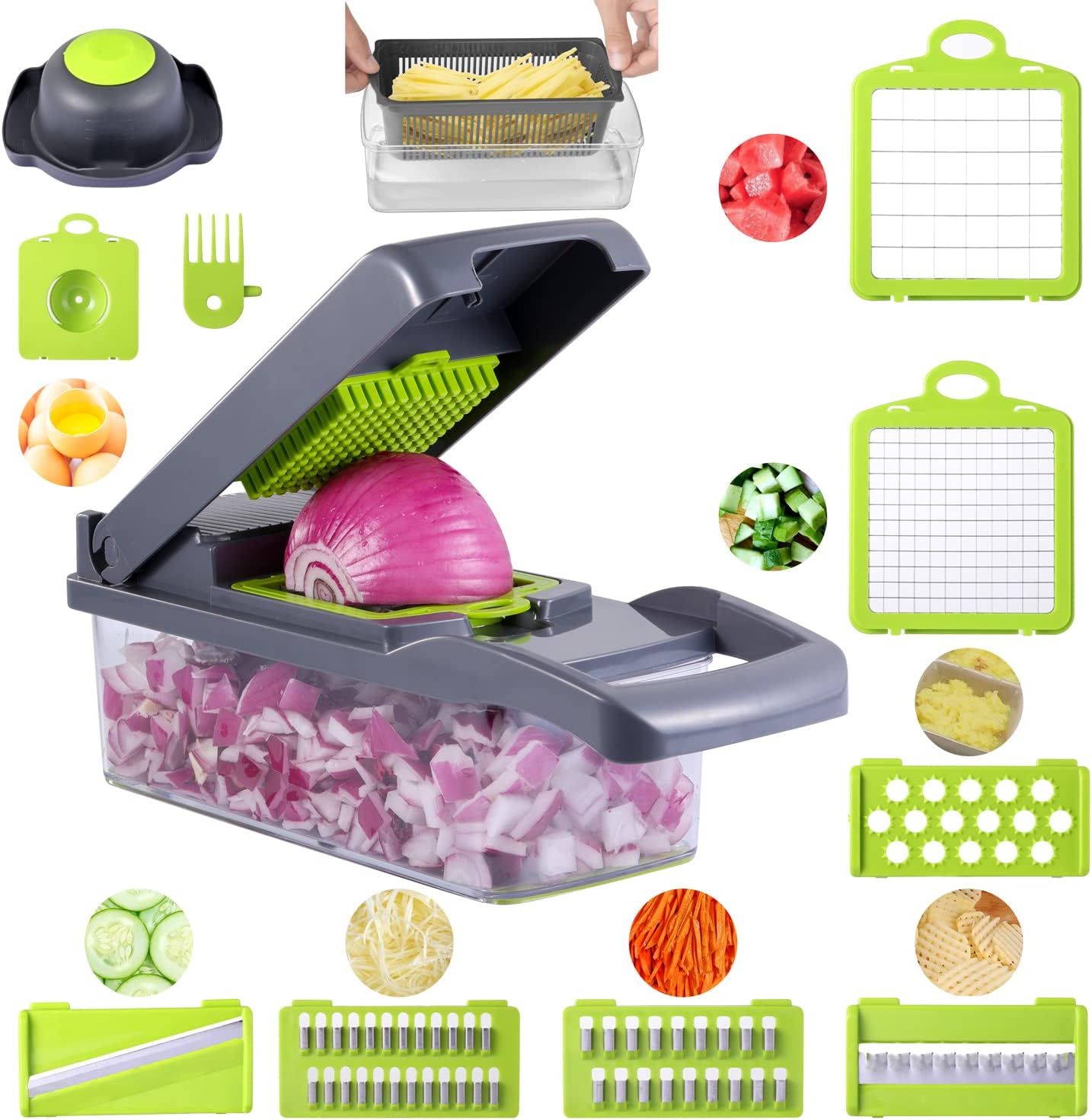 Vegetable Cutter Chopper and Slicer 14 in 1